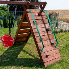 Lounsweer 37-inch green safety handle close-up, showing metal texture and durable coating.