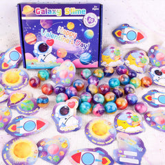 Louseadon teacher prize box filled with slime gifts.