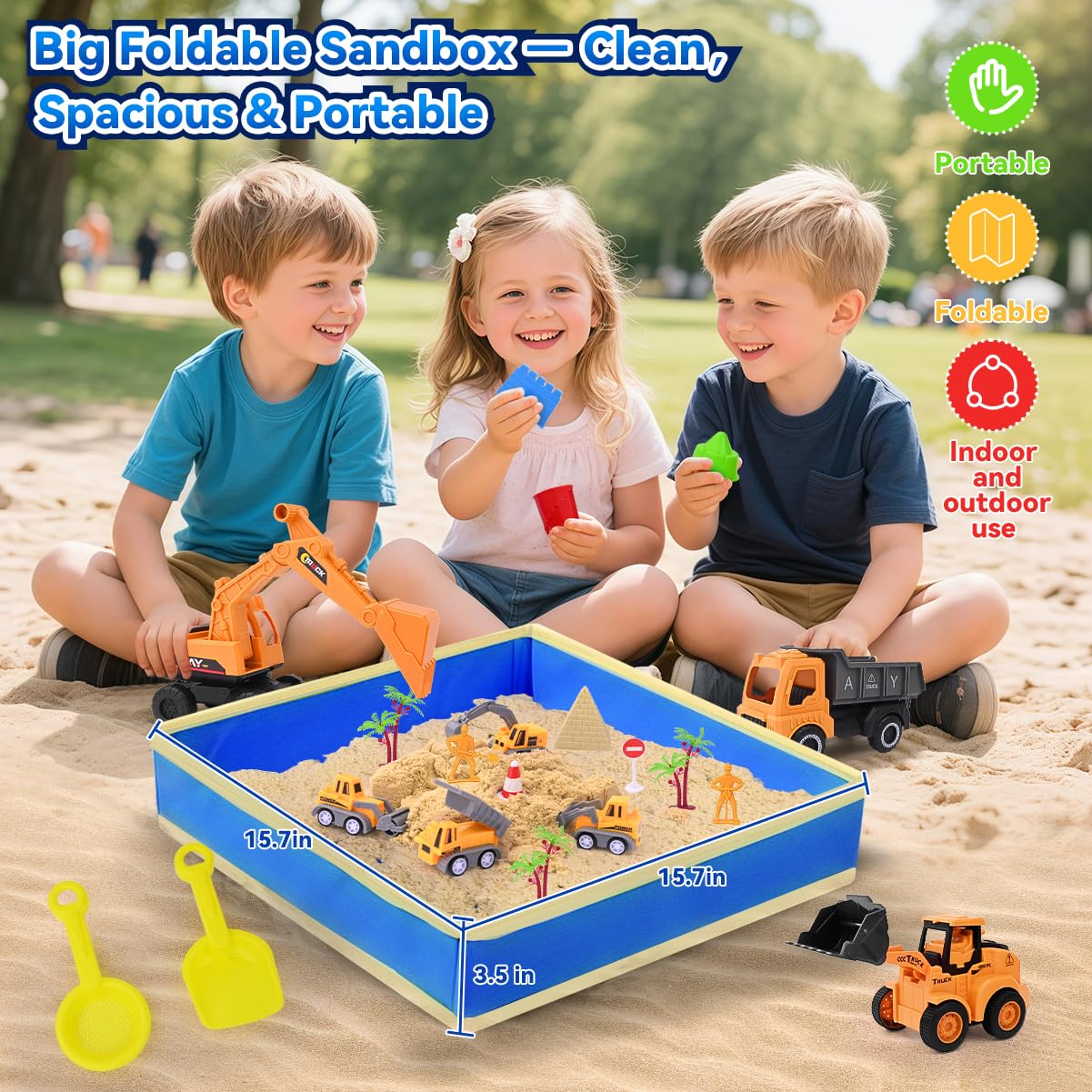 Love&Mini construction trucks invite storytelling and role-play on a pretend worksite.