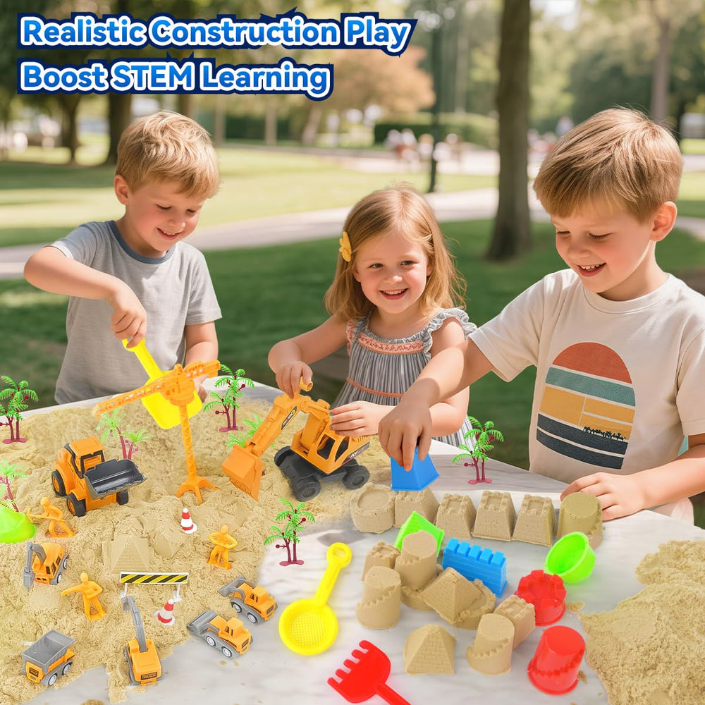 Love&Mini crane adds perspective during pretend-site missions and stacking tasks.