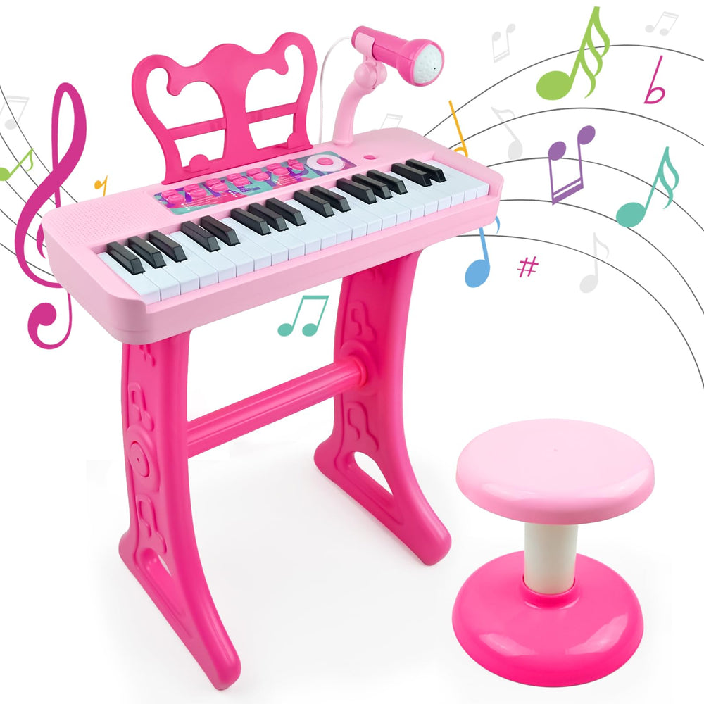 Love&Mini 37-key pink kids keyboard for imaginative play and learning