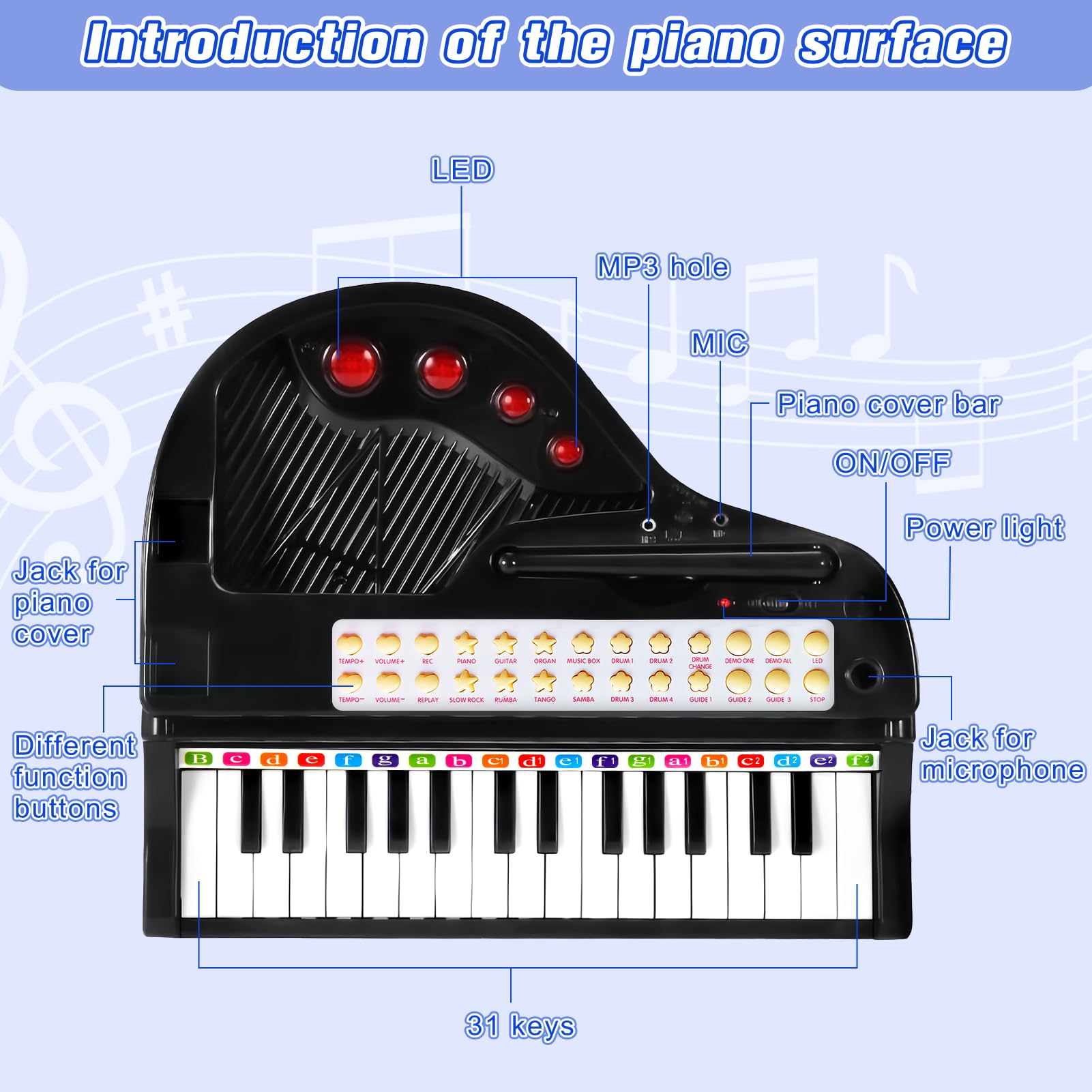 Love&Mini karaoke mode with USB lets kids sing along to playlists