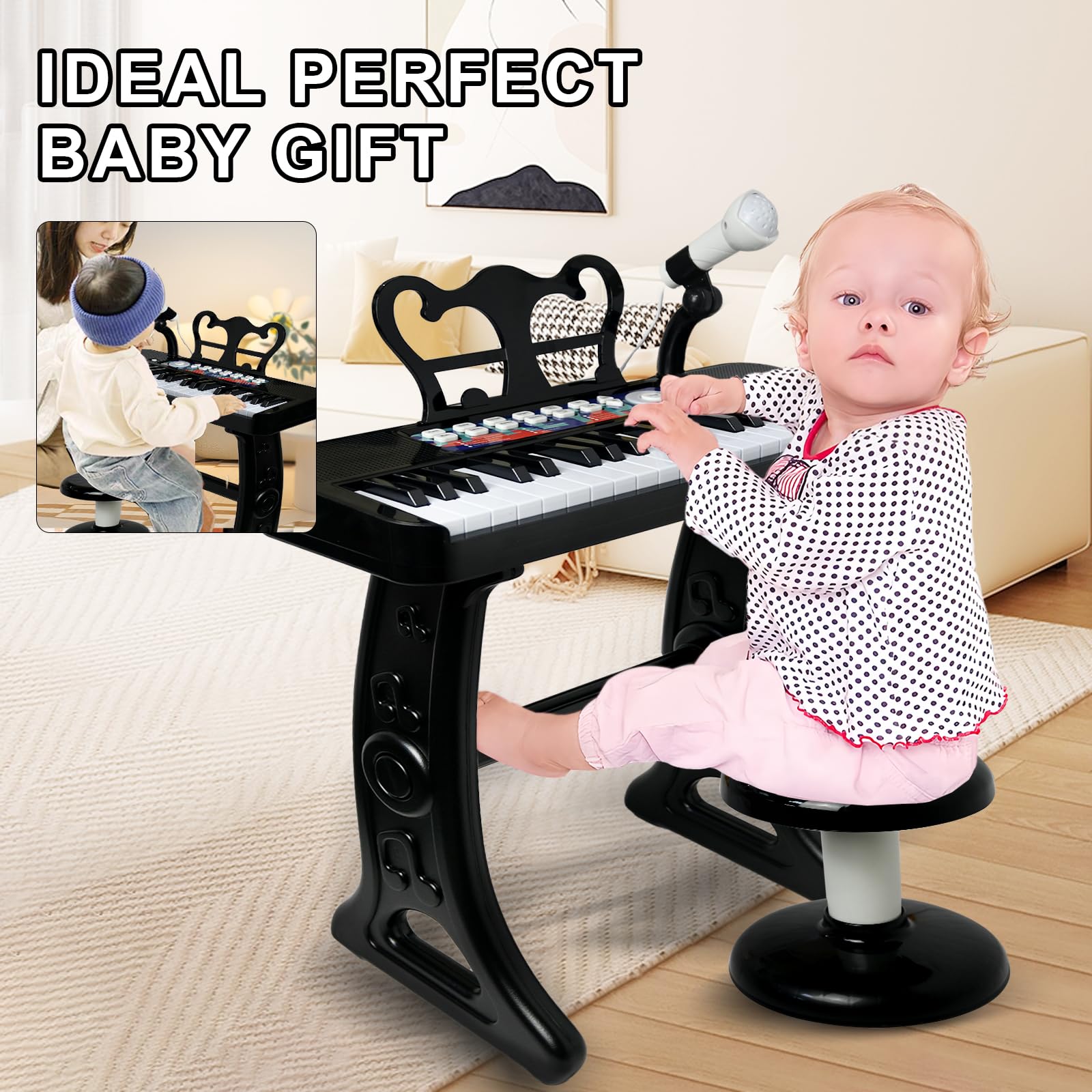 Love&Mini portable setup with stand and stool for on-the-go practice