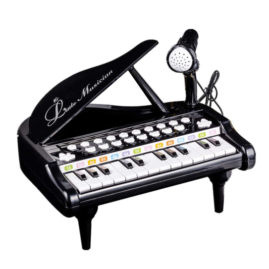 Love&Mini toddler piano with 24 keys in black, ideal for beginner creativity