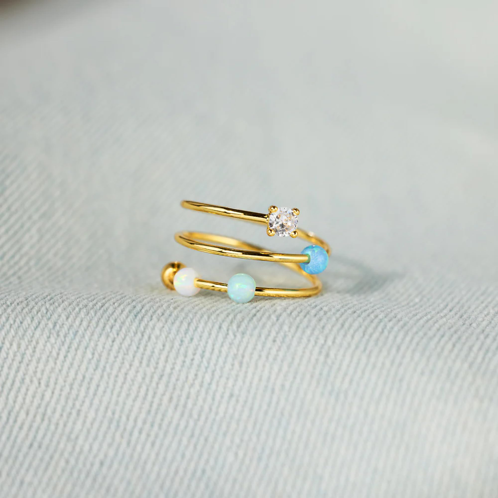 LOVECOM adjustable open ring fits sizes 8–9 for versatile wear