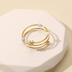 LOVECOM opal beads ring ideal as a thoughtful gift for celebrations