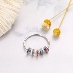 LOVECOM S925 silver fidget ring 14k gold plated finish adds shimmer.