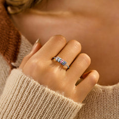 LOVECOM S925 silver fidget ring worn on finger for discreet calm.