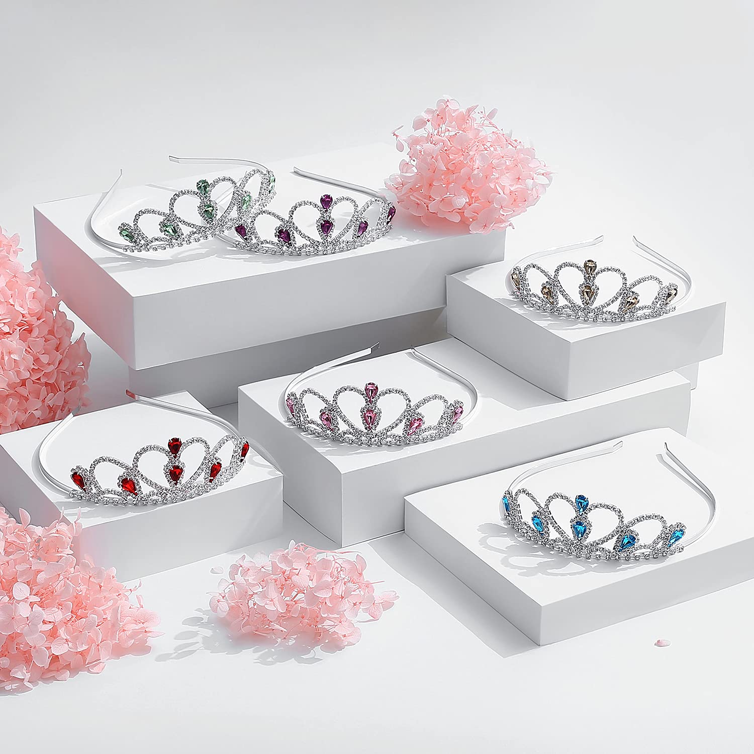 Lovelyshop Pink Gems Tiara wearable design keeps kids comfy during celebrations.