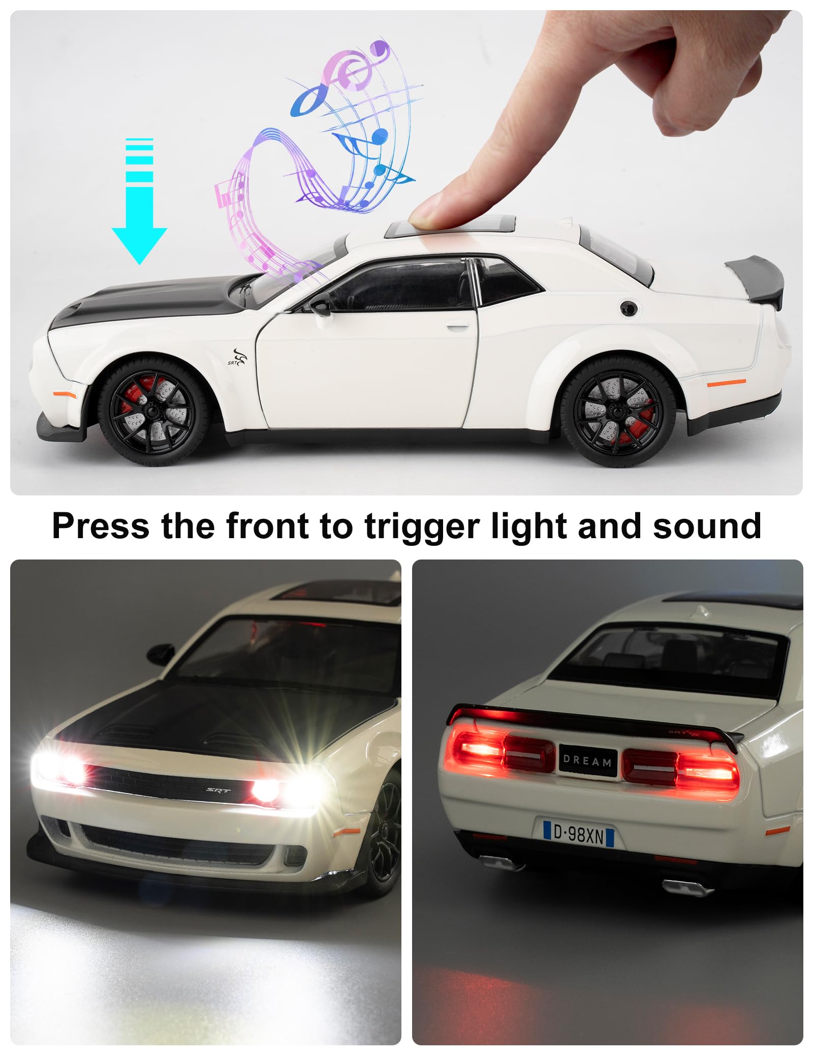 LovePosely pull-back action lets the car glide smoothly after a light pull