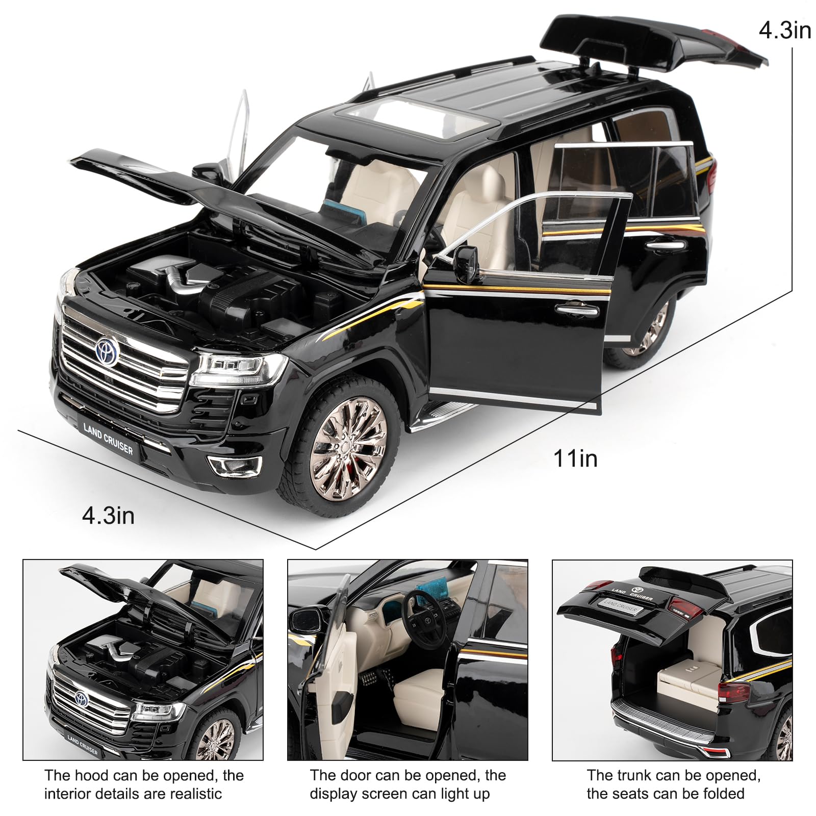 LOVEPOSELY LC300 open-hood, exposing opening engine area and hinges