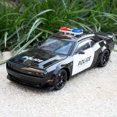 LOVEPOSELY police car model ideal for desk display and collectible shelving.