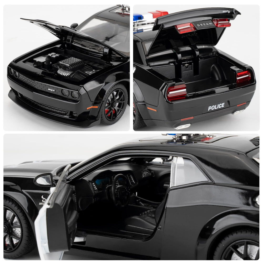 LOVEPOSELY police car model foldable rearview mirrors for authentic detail.