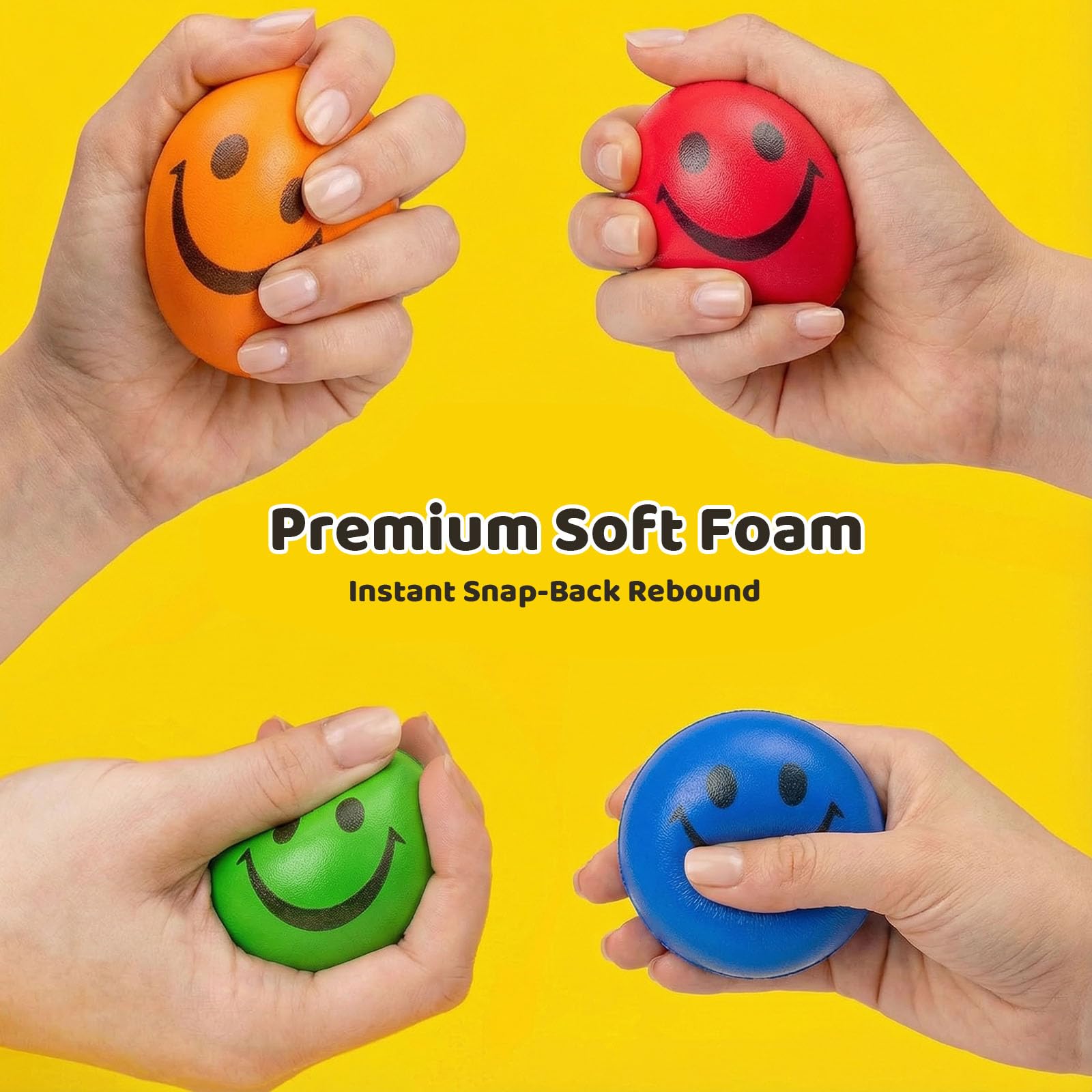 LovesTown colored stress balls in five colors for focus.