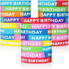 LovesTown 24-pack birthday bracelets in neon colors for quick party recognition.