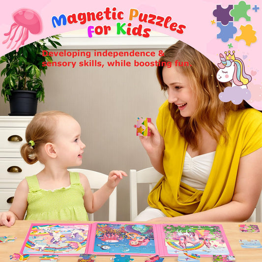 LovesTown 3-in-1 fairytale travel puzzle book offers portable learning on the go.