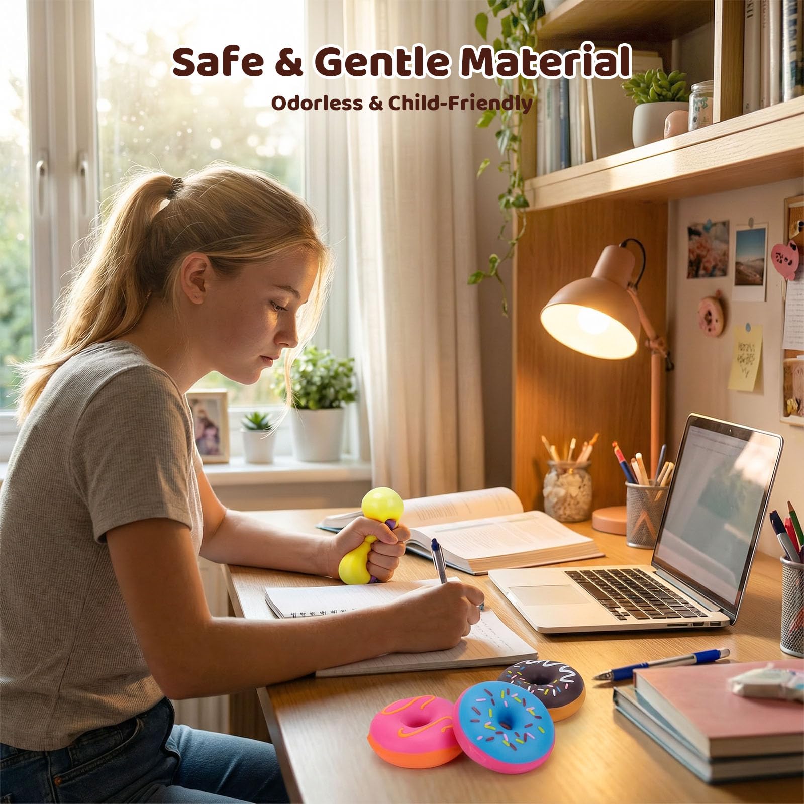 LovesTown donut stress ball photo prop adds color and whimsy to shots