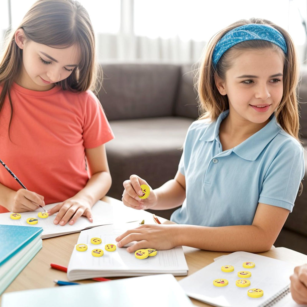 LovesTown emoticon erasers for party favors and classroom fun.
