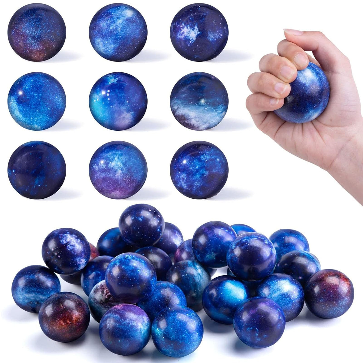 LovesTown Galaxy Foam Balls 12-pack – space-themed fidgets for classroom rewards.
