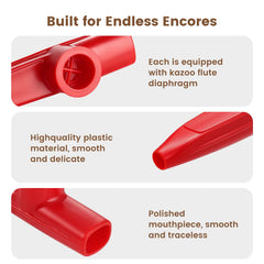 LovesTown waterproof kazoos stand up to trips, picnics, and rainy-day play.