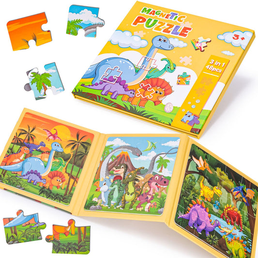 LovesTown magnetic puzzles book dinosaur cover invites independent play