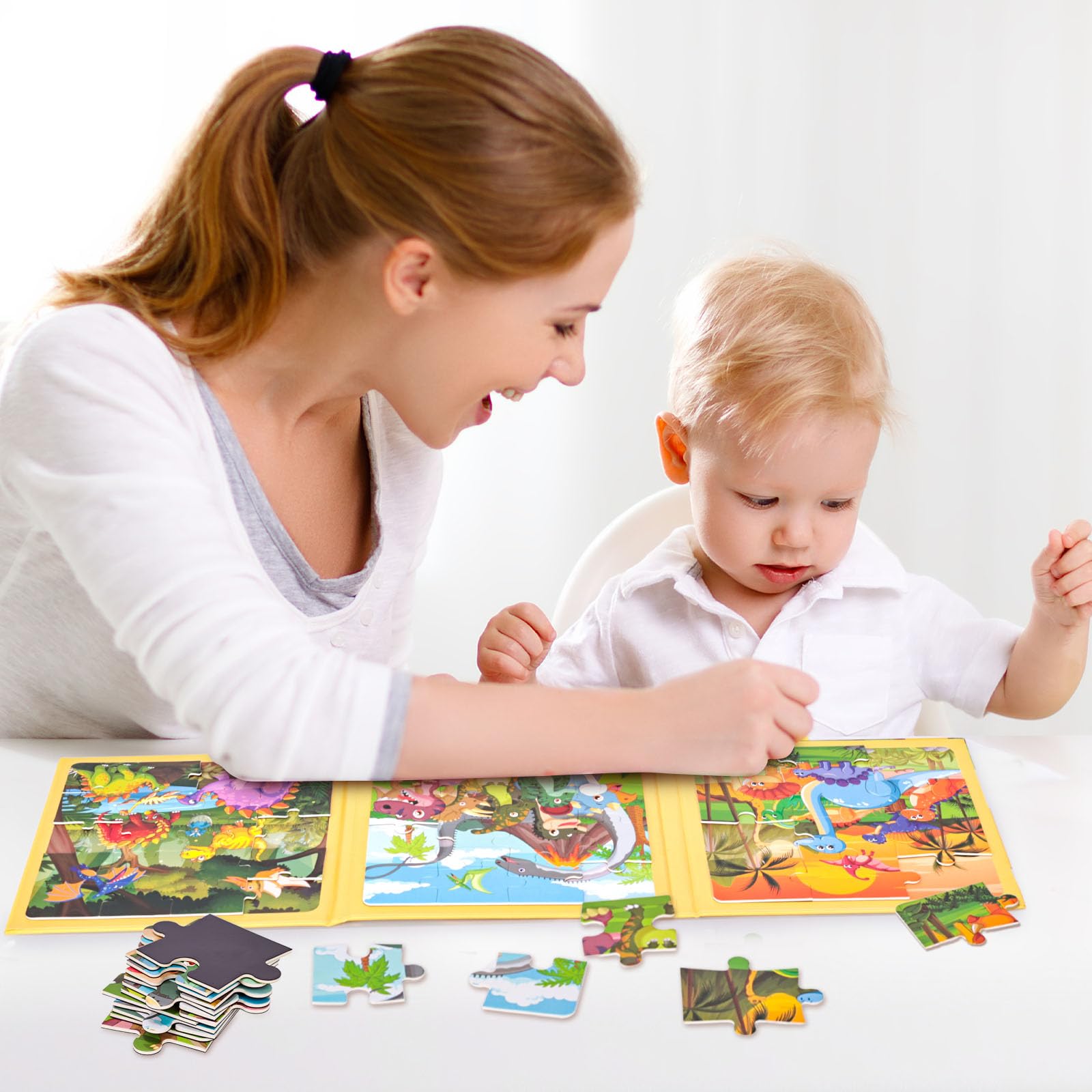 LovesTown puzzle pieces closeup shows safe wooden design and magnets