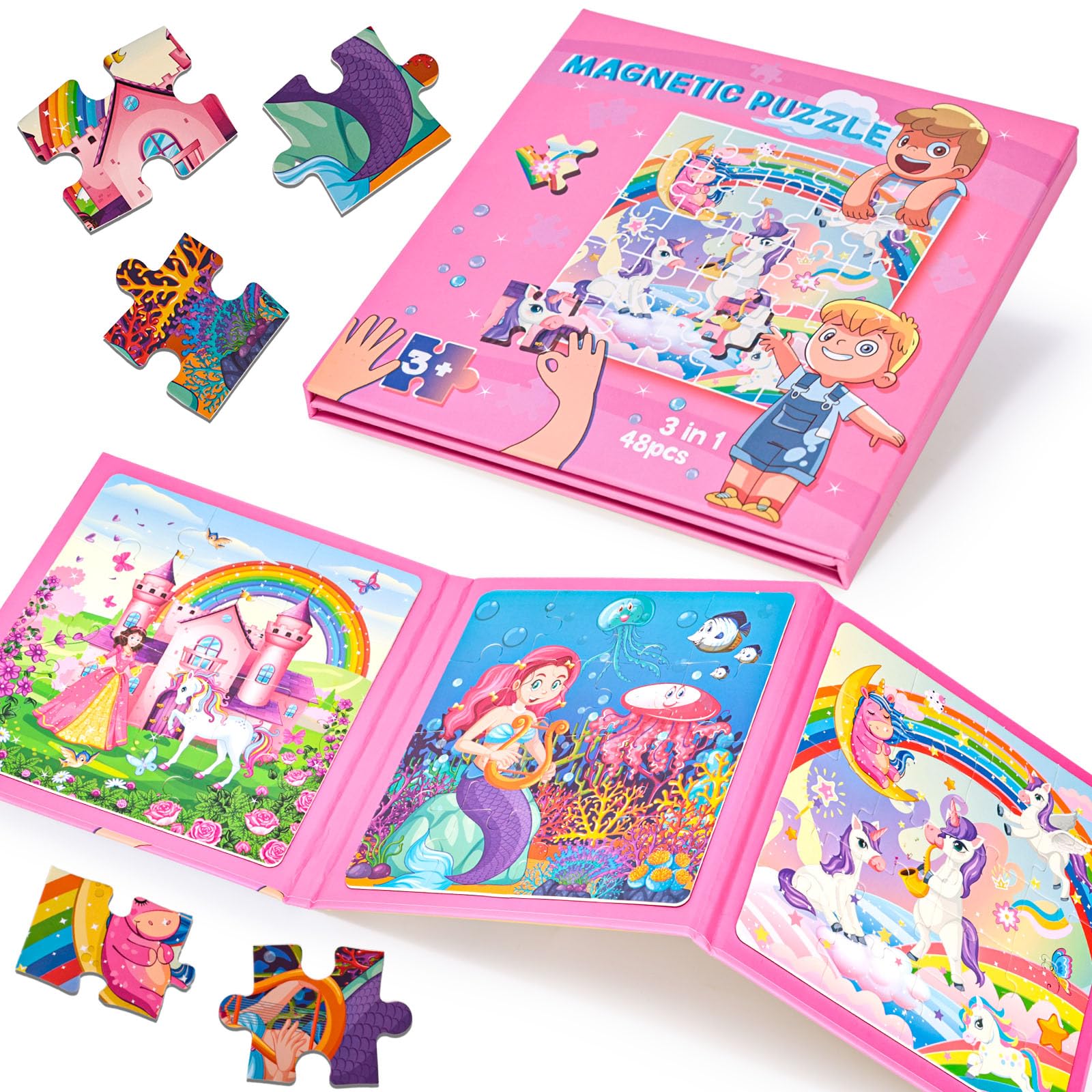 LovesTown magnetic puzzles for toddlers promote independent, mess-free play.