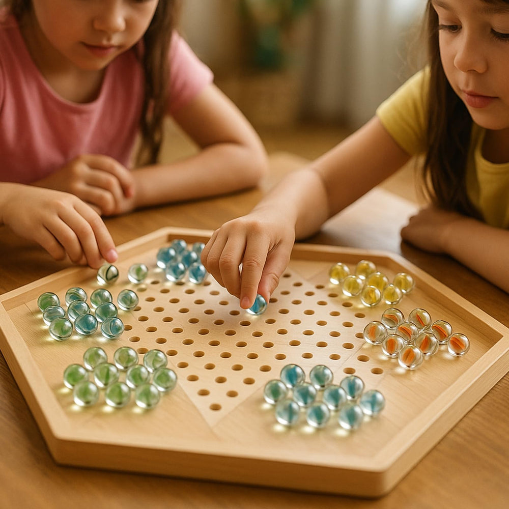 LovesTown marbles support hand-eye coordination and creative problem-solving during play.