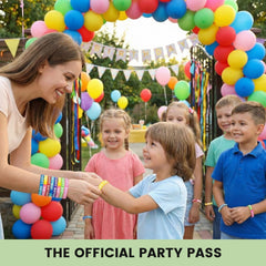 LovesTown neon silicone wristbands shown on kids' wrists for vibrant photos.