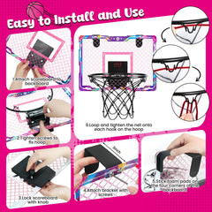 LovesTown pink hoop with DIY stickers for customized decor