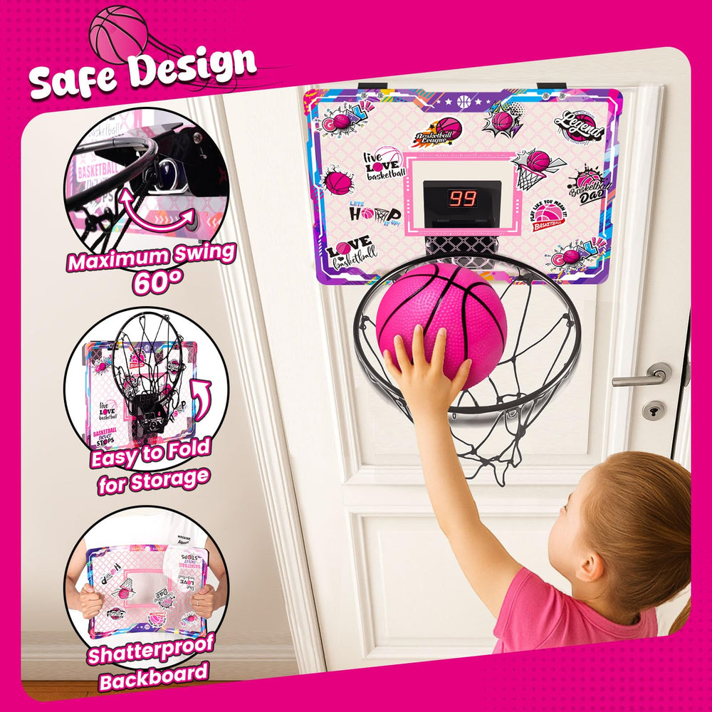 LovesTown pink hoop with a hidden-pump needle for easy inflation