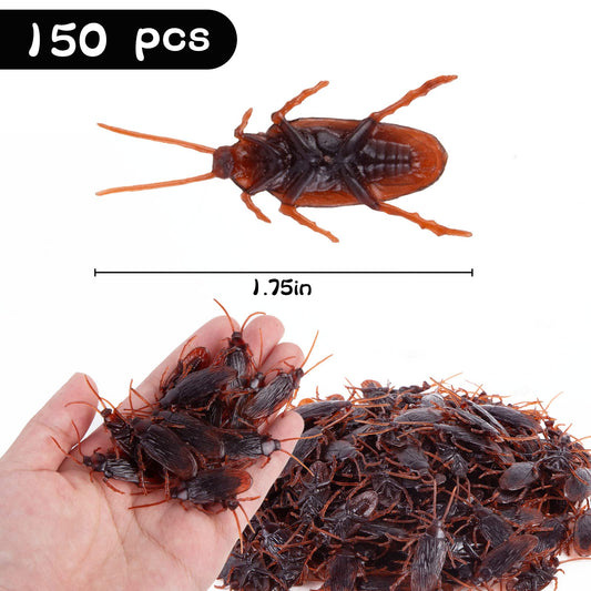 LovesTown plastic cockroaches close-up shows durable prank props