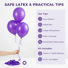 LovesTown purple party decor for princess parties and photo moments.