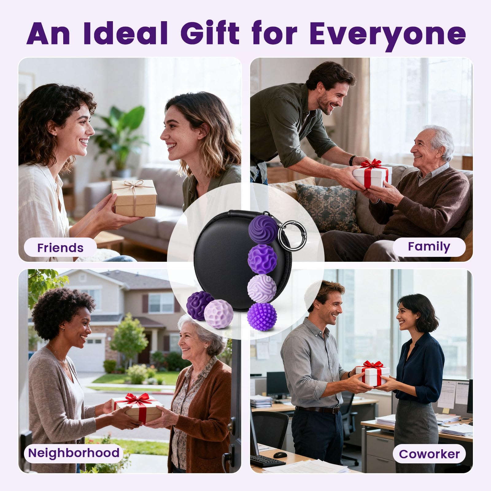 LovesTown purple fidget balls ideal as a gift for teens and adults