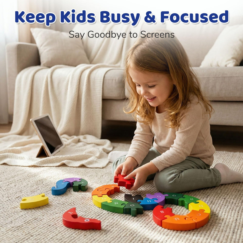LovesTown puzzle chunky pieces support fine motor skills and easy grasp