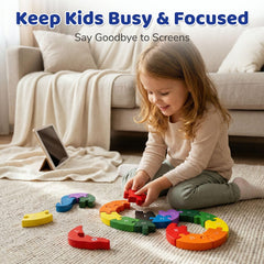 LovesTown puzzle chunky pieces support fine motor skills and easy grasp