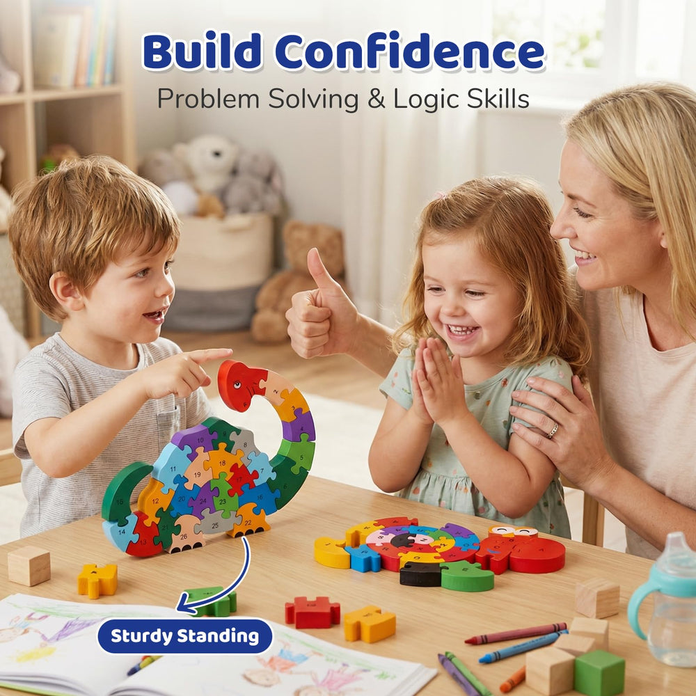 LovesTown puzzles in use during playtime with kids building together.