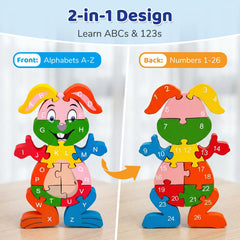 LovesTown rabbit puzzle back numbers supports early counting through hands-on learning