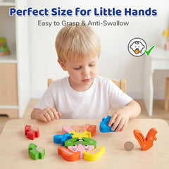 LovesTown puzzle features chunky pieces for improved hand-eye coordination and confidence