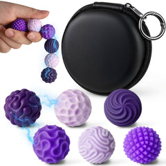 LovesTown silicone magnetic fidget balls with varied textures for tactile exploration and focus