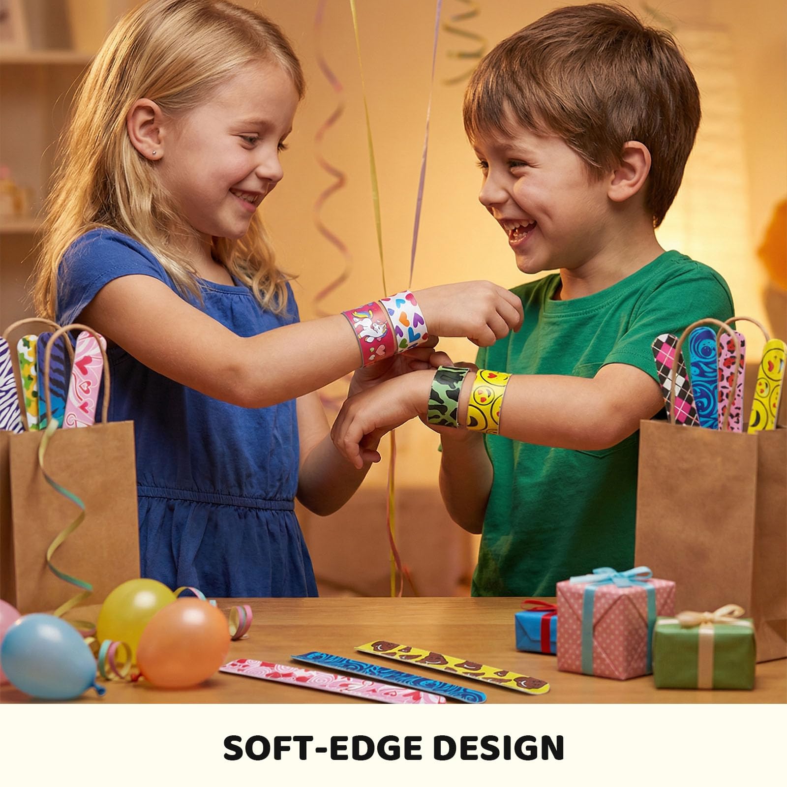 LovesTown Slap Bracelets soft-edge safety, skin-friendly design.