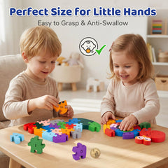 LovesTown snail puzzle back view highlighting numbers for counting and sequencing.