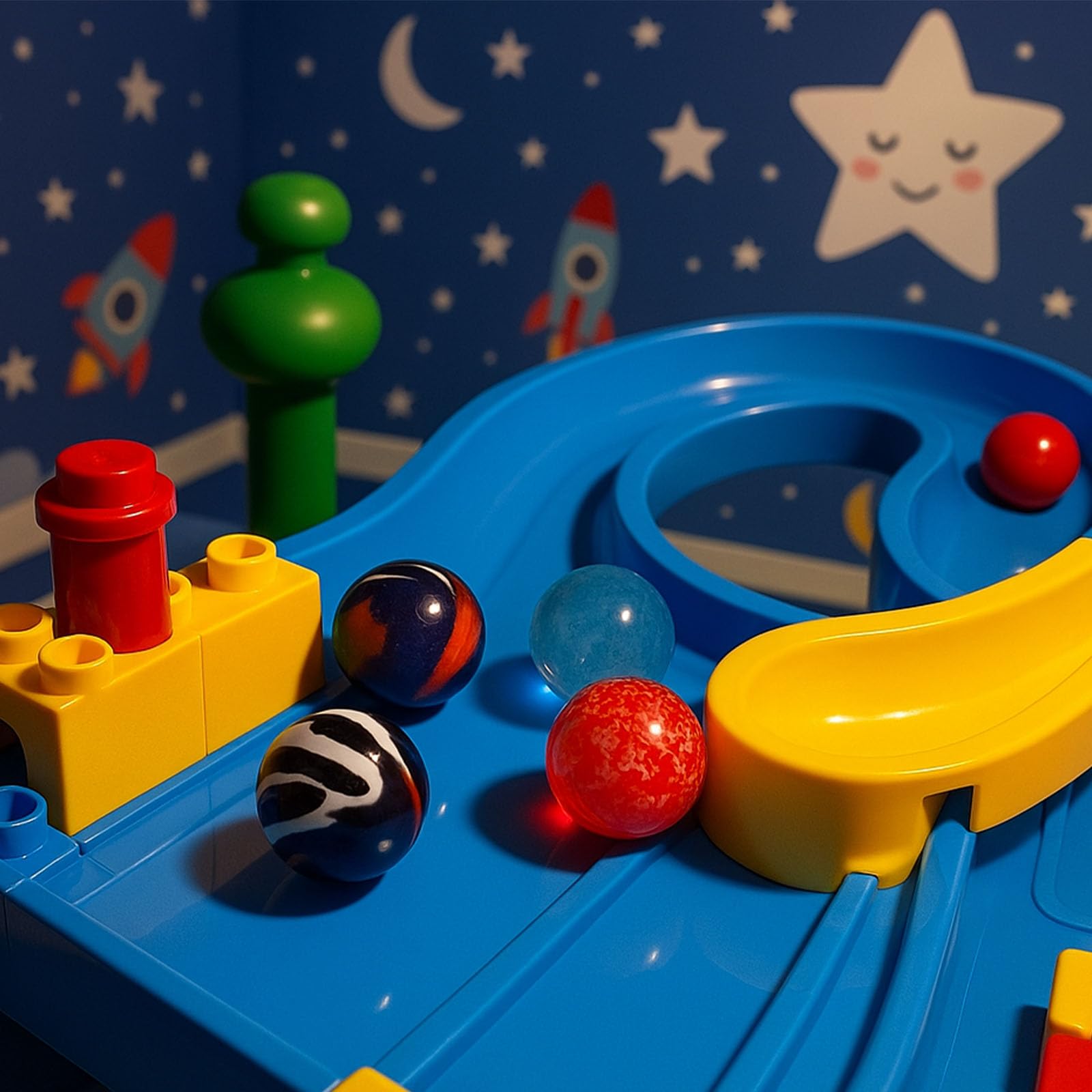 LovesTown space-patterns bright marbles visually appealing for learning and decor