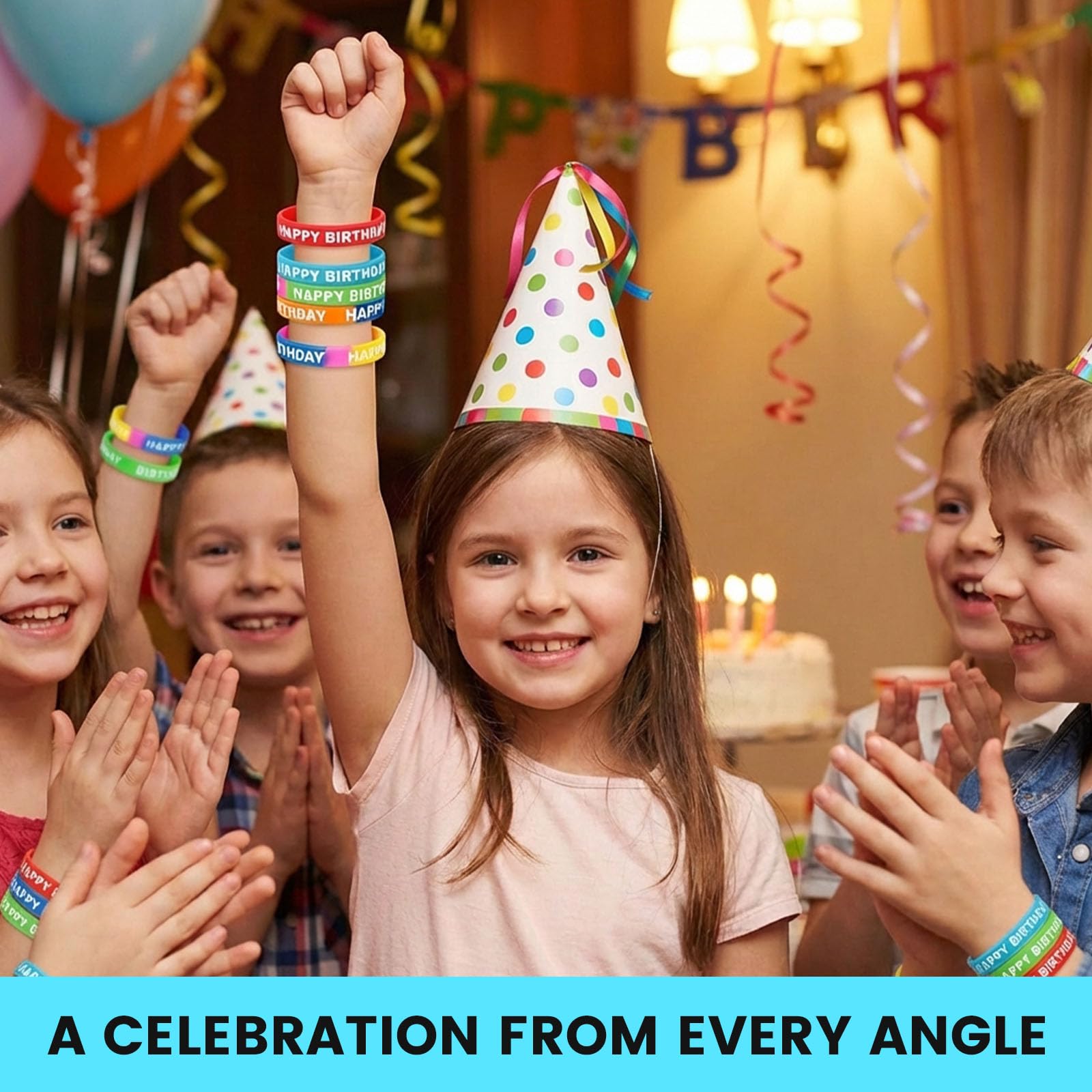 LovesTown tear-resistant, fade-proof silicone bands endure party activities and keep as keepsakes.