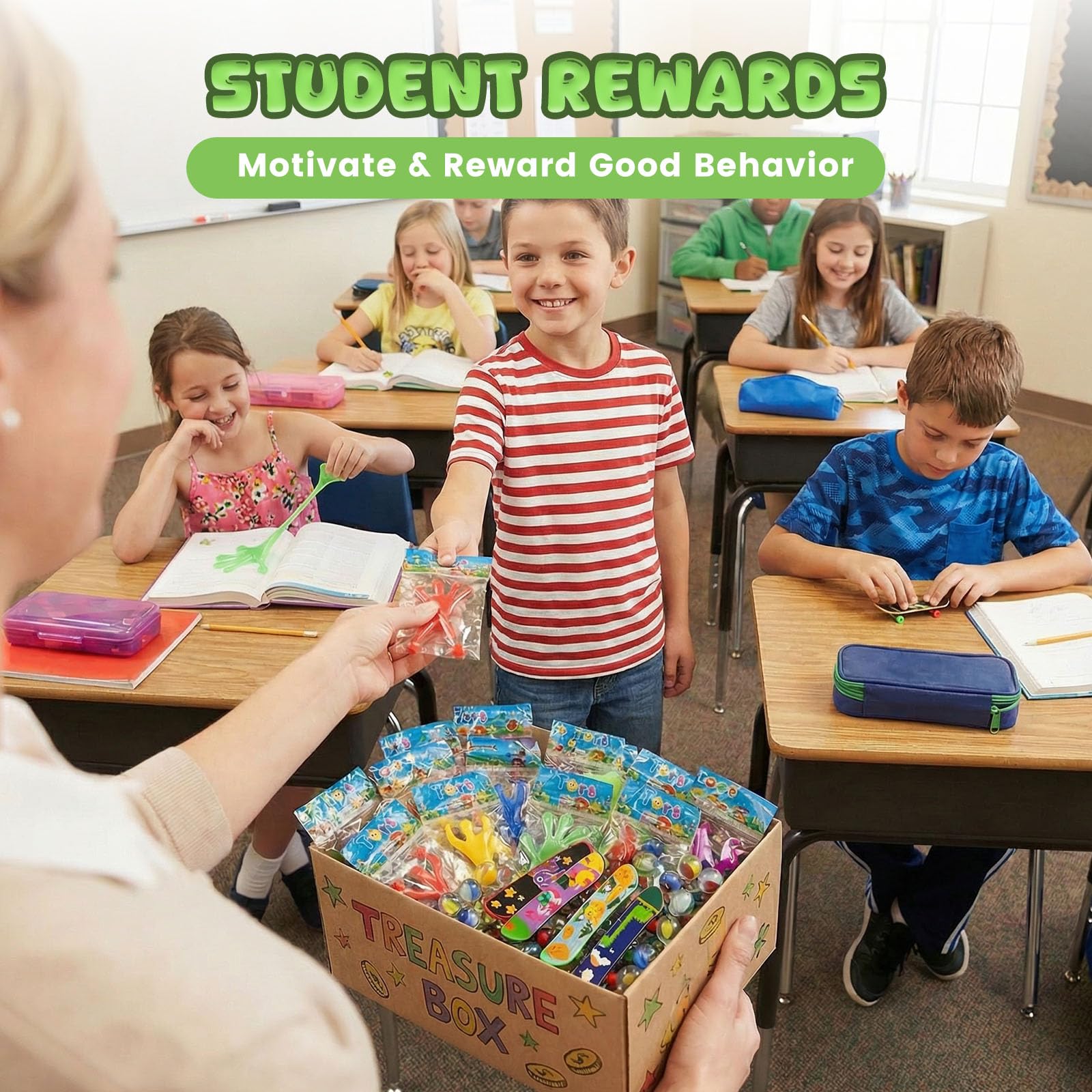 LovesTown treasure box toys as classroom prizes and motivation ideas.
