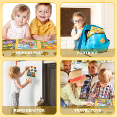 LovesTown wooden magnet puzzle pieces offer smooth surfaces and safe handling