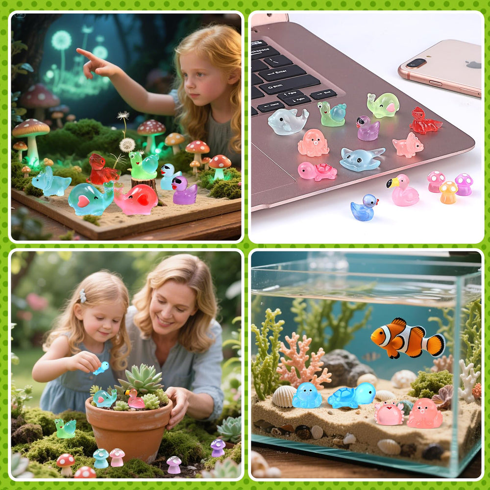 LOVEXIRAN flamingos glow in the dark, bright accents for tropical mini landscapes