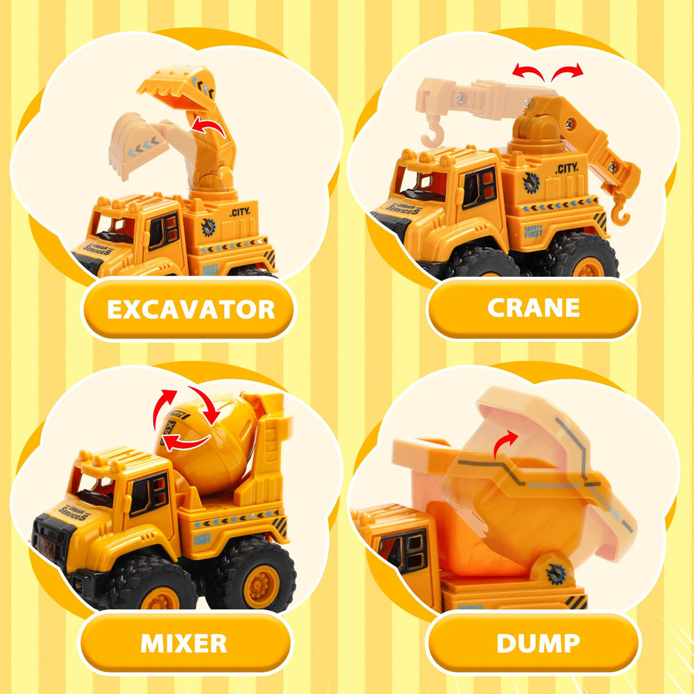 Lovinkiki excavator toy with chunky grip supports fine motor coordination and role-play.
