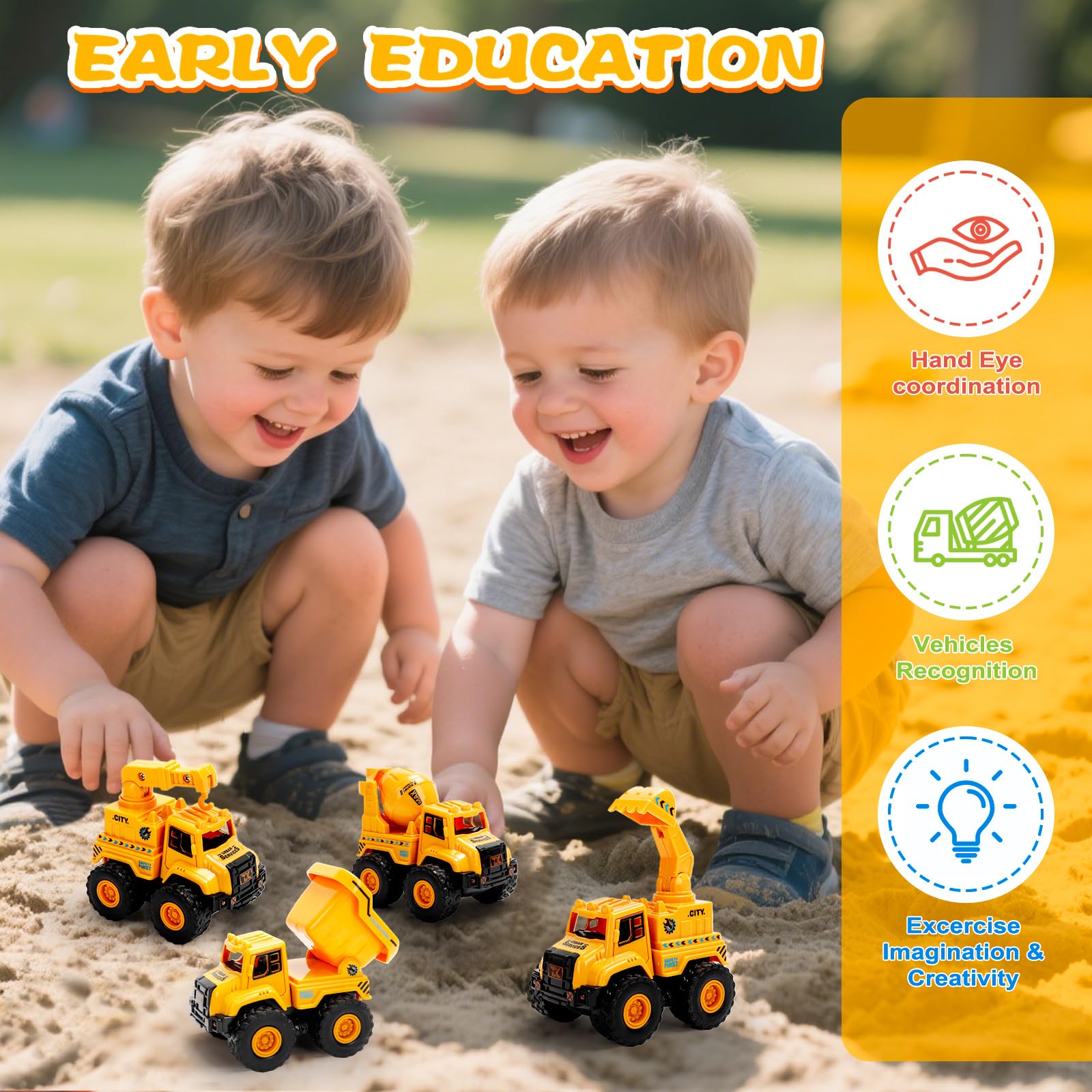 Lovinkiki push-and-go trucks offer battery-free fun for toddlers learning through motion.