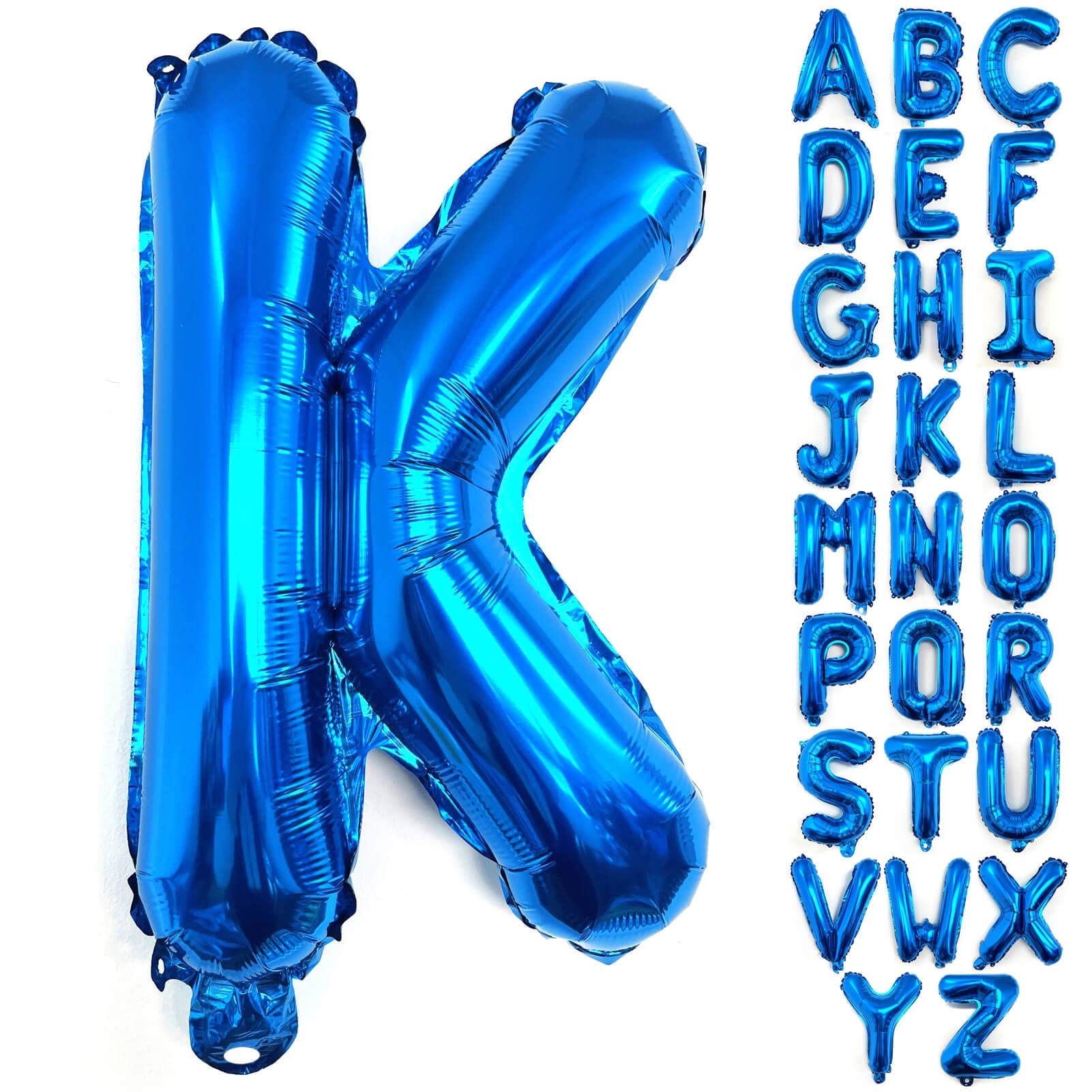 Lovoir 40-Inch Blue Letter K balloon creates a bold centerpiece for celebrations.